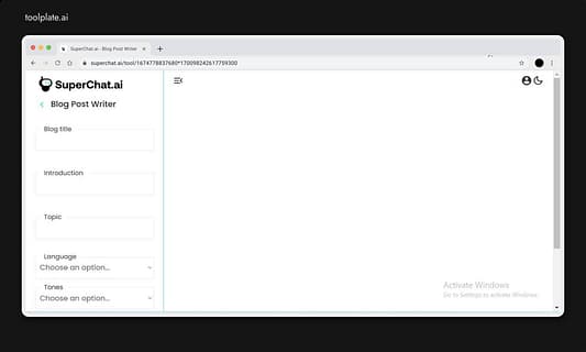 Superchat Message Writing Ai tool