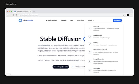 Stable Diffusion Web Tool Image 1