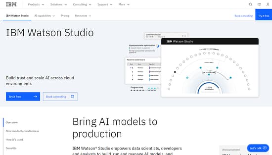 IBM Watson Studio Tool Image 1
