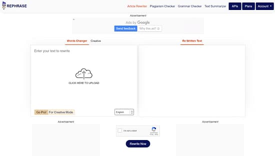 Rephrase.info Tool Image 1