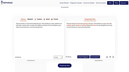 Rephrase.info Tool Image 2