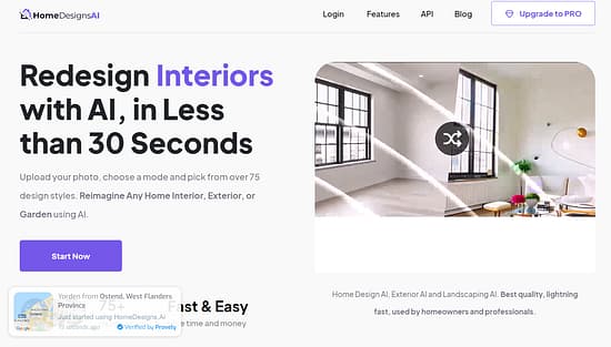 HomeDesignsAI Tool Image 1