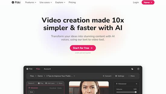 Fliki AI Tool Image 1