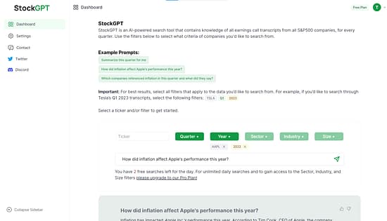 StockGPT Tool Image 3
