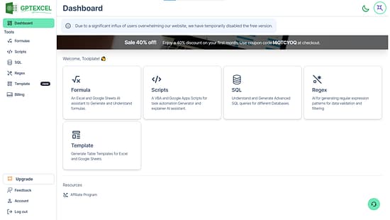 GPT Excel Tool Image 1