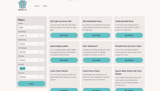 Gift Ideas AI Tool Image 4