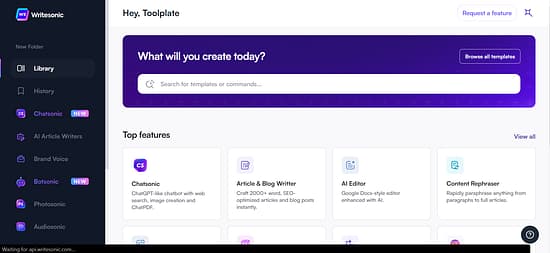 Writesonic Tool Image 1
