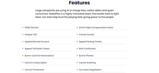 DoNotPay Tool Image 2