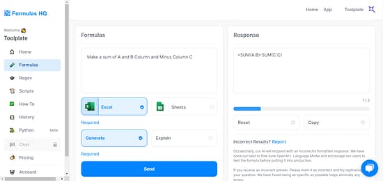 Formulas HQ Tool Image 1