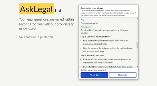 AskLegal.bot Tool Image 3