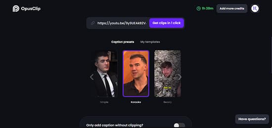OpusClip Tool Image 1
