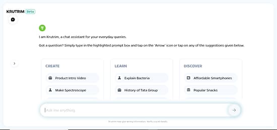Krutrim AI Tool Image 1