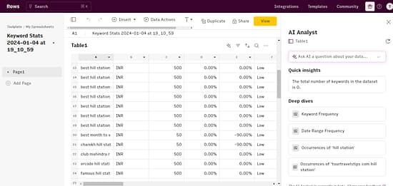 Rows AI Tool Image 2