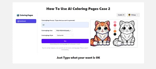 AI Colouring Pages Online Tool Image 1