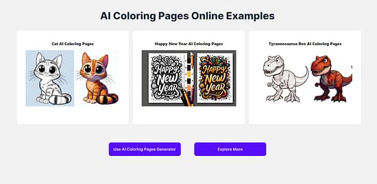 AI Colouring Pages Online Tool Image 4