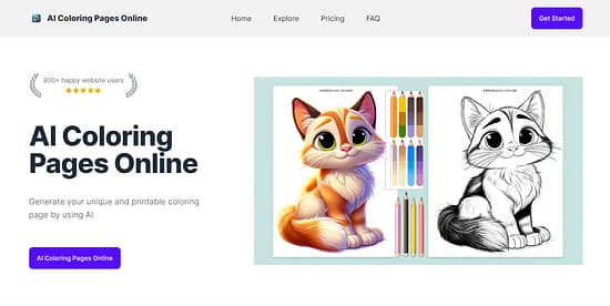 AI Colouring Pages Online Tool Image 5