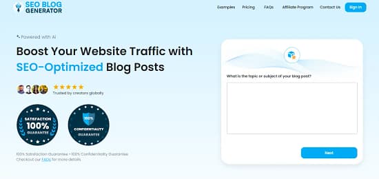 SEO Blog Generator Tool Image 3