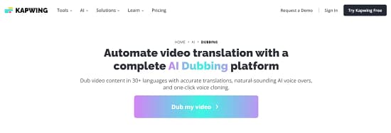 Kapwing Video Dubbing Tool Image 3